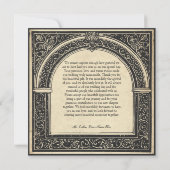 Gothic Parchment Medieval Until Death Bedankkaart (Achterkant)