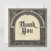 Gothic Parchment Medieval Until Death Bedankkaart (Voorkant)