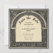 Gothic Parchment Medieval Until Death Photo Save The Date (Voorkant)