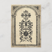 Gothic Parchment Medieval Until Death Wedding Informatiekaartje (Achterkant)