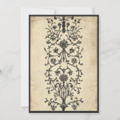 Gothic Parchment Medieval Until Death Wedding Kaart (Achterkant)