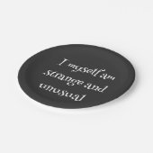 Gothic Party Paper Borden - Ik ben zelf vreemd Papieren Bordje (Gekanteld)