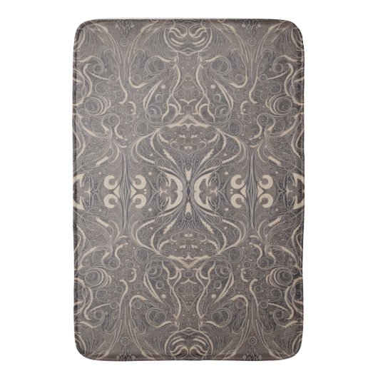 Gothic Pattern Black Bath Mat (Voorkant Verticaal)