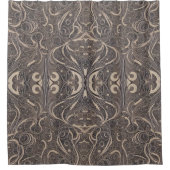 Gothic Pattern Black Shower Curtain Douchegordijn (Voorkant)