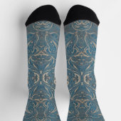Gothic Pattern Blue Socks Sokken (Top)