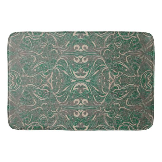 Gothic Pattern Green Bath Mat (Voorkant)