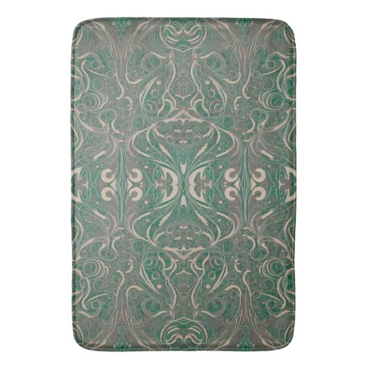 Gothic Pattern Green Bath Mat (Voorkant Verticaal)