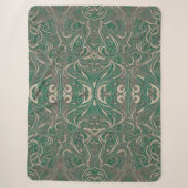 Gothic Pattern Green Sherpa Blanket Deken (Voorkant)