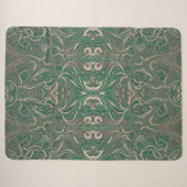 Gothic Pattern Green Sherpa Blanket Deken (Voorkant (horizontaal))