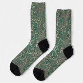 Gothic Pattern Green Socks Sokken (Links)