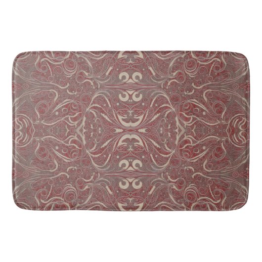 Gothic Pattern Red Bath Mat (Voorkant)