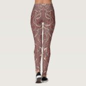 Gothic Pattern Red Leggings (Achterkant)