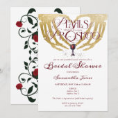 Gothic Pearls & Prosecco 'Till Death Vrijgezellenf Kaart (Voorkant / Achterkant)