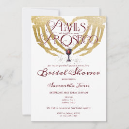 Gothic Pearls & Prosecco 'Till Death Vrijgezellenf Kaart