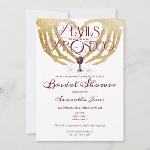 Gothic Pearls & Prosecco 'Till Death Vrijgezellenf Kaart