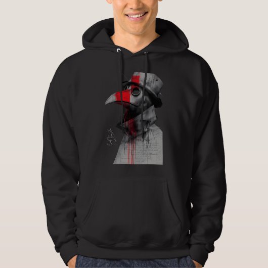 Gothic Pestdokter Trash Polka Hoodie (Voorkant)
