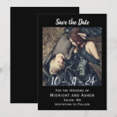 Gothic Photo Save the Date (Voorkant / Achterkant)