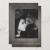 Gothic Photo Save the Date Kaart (Voorkant / Achterkant)