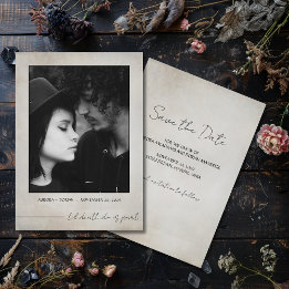 Gothic Photo Save the Date Kaart