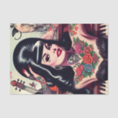 Gothic Piano Girl Tissuepapier (Voorkant)