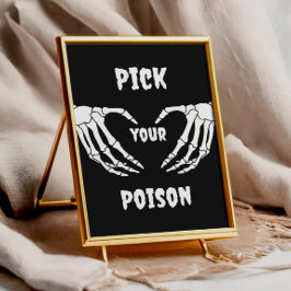 Gothic Pick Your Poison Halloween Baby shower Kaar Kaart