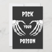 Gothic Pick Your Poison Halloween Baby shower Kaar Kaart (Voorkant)
