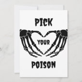 Gothic Pick Your Poison Halloween Baby shower teke Kaart (Voorkant)