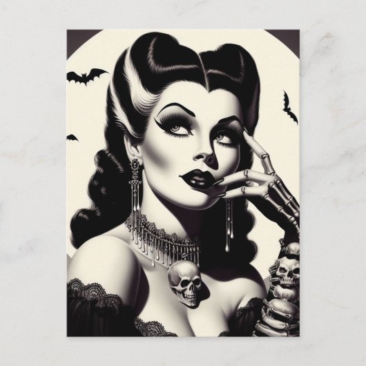  Gothic Pin-up Briefkaart (Voorkant)