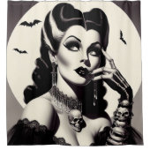 Gothic Pin-up Douchegordijn (Voorkant)