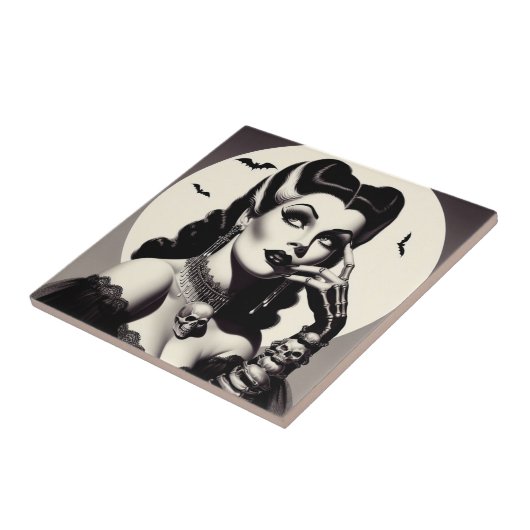  Gothic Pin-up Tegeltje (Zijkant)