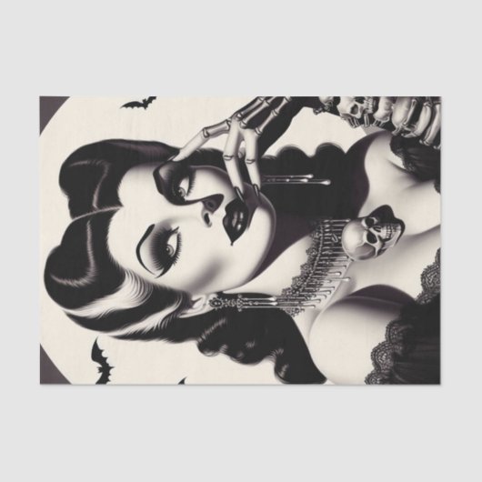 Gothic Pin-up Tissuepapier (Voorkant)