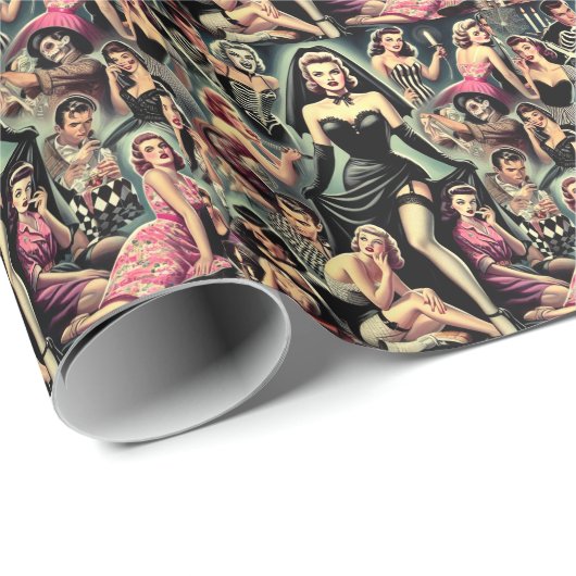  Gothic Pin-ups Cadeaupapier (Rol Hoek)