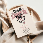 Gothic Pink Halloween Baby shower Kaart