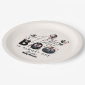 Gothic Pink Halloween Baby shower Papieren Bordje (Gekanteld)