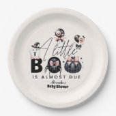 Gothic Pink Halloween Baby shower Papieren Bordje (Voorkant)