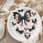 Gothic Pink Halloween Baby shower Papieren Bordje<br><div class="desc">Vier uw baby shower met een vleugje feestelijk plezier met behulp van onze Schattigee Halloween Baby shower Paper Borden. Deze charmante borden combineren het plezier van een baby shower met de speelse sfeer van Halloween, waardoor ze de perfecte aanvulling zijn op uw feestservies. Product Features: Schattig Halloween Design: Met prachtige...</div>