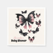 Gothic Pink Halloween Baby shower Servet (Voorkant)