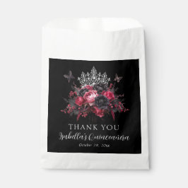 Gothic Pink Red & Black Moody Quinceañera Bedankzakje