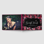 Gothic Pink Red & Black Moody Quinceañera Gastenboek (Volledig)