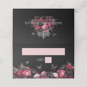 Gothic Pink Red & Black Moody Quinceañera Plaatskaartje (Buitenkant ongevouwen)