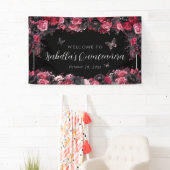 Gothic Pink Red & Black Moody Quinceañera Spandoek (Insitu)