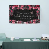 Gothic Pink Red & Black Moody Quinceañera Spandoek (Beurs)