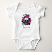 Gothic Pink Rose Skull Gepersonaliseerd Romper (Voorkant)