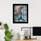 Gothic Pirate Poster Fantasie Kunst achtergelaten (Thuiskantoor)