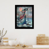 Gothic Pirate Poster Fantasie Kunst achtergelaten (Keuken)