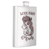 Gothic Pirate Skull Woman Live Fast Die Flacon (Rechts)