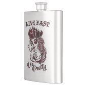 Gothic Pirate Skull Woman Live Fast Die Flacon (Links)