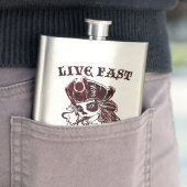 Gothic Pirate Skull Woman Live Fast Die Flacon (Voorbeeld)