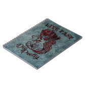 Gothic Pirate Skull Woman Live Fast Die  Notitieboek (Linkerzijde)