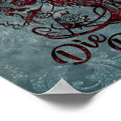 Gothic Pirate Skull Woman Live Fast Die  Poster (Hoek)